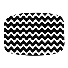 Wave Pattern Wavy Halftone Mini Square Pill Box