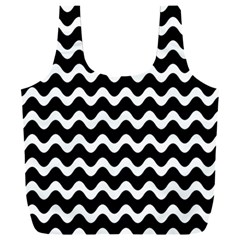 Wave Pattern Wavy Halftone Full Print Recycle Bag (xxxl)