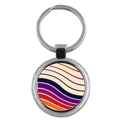 Angles Design Pattern Retro Key Chain (round) by Maspions