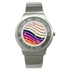 Angles Design Pattern Retro Stainless Steel Watch