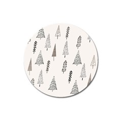 Christmas Tree Trees Nature Magnet 3  (round)