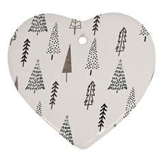 Christmas Tree Trees Nature Heart Ornament (two Sides)