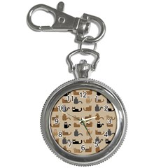 Cat Pattern Texture Animal Key Chain Watches