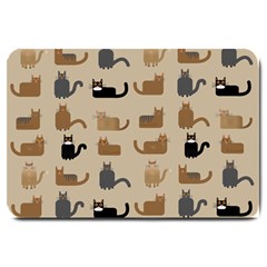 Cat Pattern Texture Animal Large Doormat