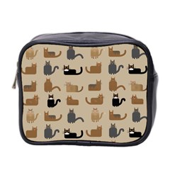 Cat Pattern Texture Animal Mini Toiletries Bag (two Sides)