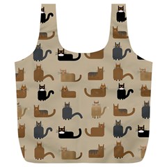 Cat Pattern Texture Animal Full Print Recycle Bag (xl)