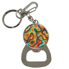 Paper Cut Abstract Pattern Bottle Opener Key Chain