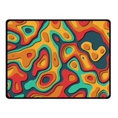 Paper Cut Abstract Pattern Two Sides Fleece Blanket (small)