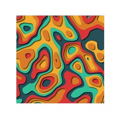 Paper Cut Abstract Pattern Square Satin Scarf (30  X 30 )