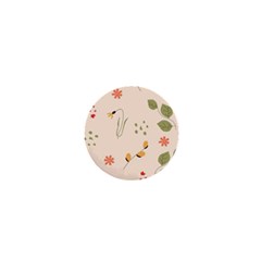 Spring Art Floral Pattern Design 1  Mini Buttons