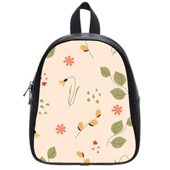 Spring Art Floral Pattern Design School Bag (small)