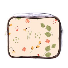 Spring Art Floral Pattern Design Mini Toiletries Bag (one Side)