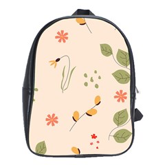 Spring Art Floral Pattern Design School Bag (xl) by Maspions
