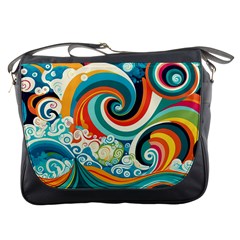 Waves Ocean Sea Abstract Whimsical Messenger Bag