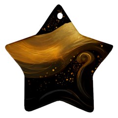 Abstract Gold Wave Background Ornament (star)