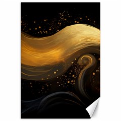 Abstract Gold Wave Background Canvas 12  X 18 