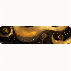 Abstract Gold Wave Background Large Bar Mat