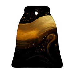 Abstract Gold Wave Background Ornament (bell)