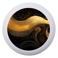 Abstract Gold Wave Background Dento Box With Mirror