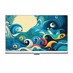 Waves Wave Ocean Sea Abstract Whimsical Business Card Holder
