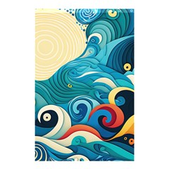 Waves Wave Ocean Sea Abstract Whimsical Shower Curtain 48  X 72  (small) 