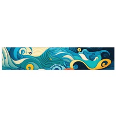 Waves Wave Ocean Sea Abstract Whimsical Small Premium Plush Fleece Scarf