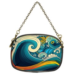 Waves Ocean Sea Abstract Whimsical Art Chain Purse (one Side)