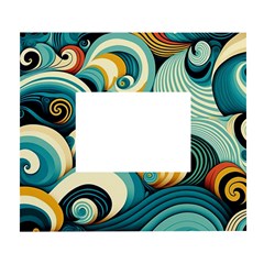 Wave Waves Ocean Sea Abstract Whimsical White Wall Photo Frame 5  X 7 