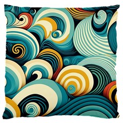 Wave Waves Ocean Sea Abstract Whimsical 16  Baby Flannel Cushion Case (two Sides)
