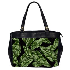 Background Pattern Leaves Texture Oversize Office Handbag (2 Sides)