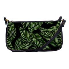 Background Pattern Leaves Texture Shoulder Clutch Bag