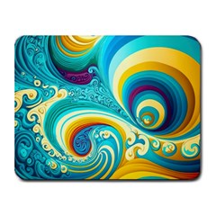 Abstract Waves Ocean Sea Whimsical Small Mousepad by Maspions