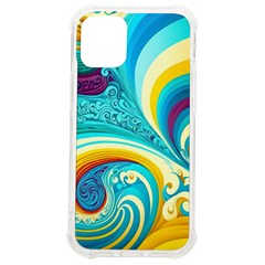 Abstract Waves Ocean Sea Whimsical Iphone 12 Mini Tpu Uv Print Case	 by Maspions