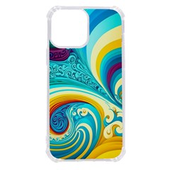Abstract Waves Ocean Sea Whimsical Iphone 13 Pro Max Tpu Uv Print Case by Maspions