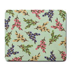 Berries Flowers Pattern Print Large Mousepad