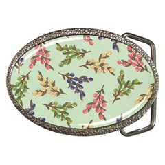 Berries Flowers Pattern Print Belt Buckles