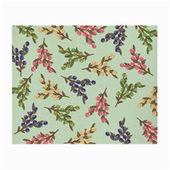 Berries Flowers Pattern Print Small Glasses Cloth