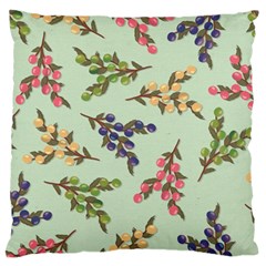 Berries Flowers Pattern Print Large Cushion Case (one Side)