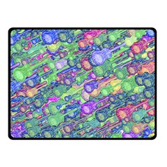 Sktechy Style Guitar Drawing Motif Colorful Random Pattern Wb Two Sides Fleece Blanket (small)