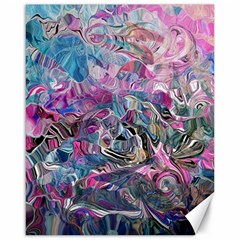 Pink Swirls Blend  Canvas 16  X 20 