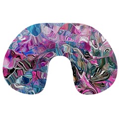 Pink Swirls Blend  Travel Neck Pillow