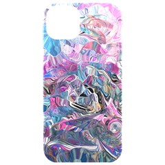 Pink Swirls Blend  Iphone 15 Pro Black Uv Print Pc Hardshell Case by kaleidomarblingart