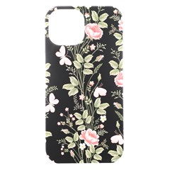 Flowers Roses Pattern Nature Bloom Iphone 15 Black Uv Print Pc Hardshell Case by Grandong