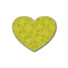 Stylized Botanic Print Rubber Heart Coaster (4 Pack)