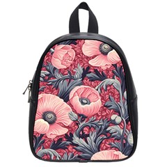 Vintage Floral Poppies School Bag (small)