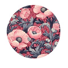 Vintage Floral Poppies Mini Round Pill Box (pack Of 5)