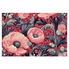 Vintage Floral Poppies Banner And Sign 6  X 4 