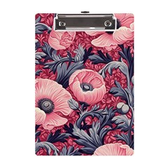 Vintage Floral Poppies A5 Acrylic Clipboard