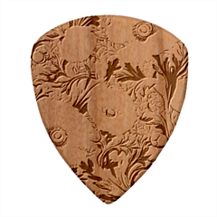 Vintage Floral Poppies Wood Guitar Pick (set Of 10)