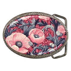 Vintage Floral Poppies Belt Buckles